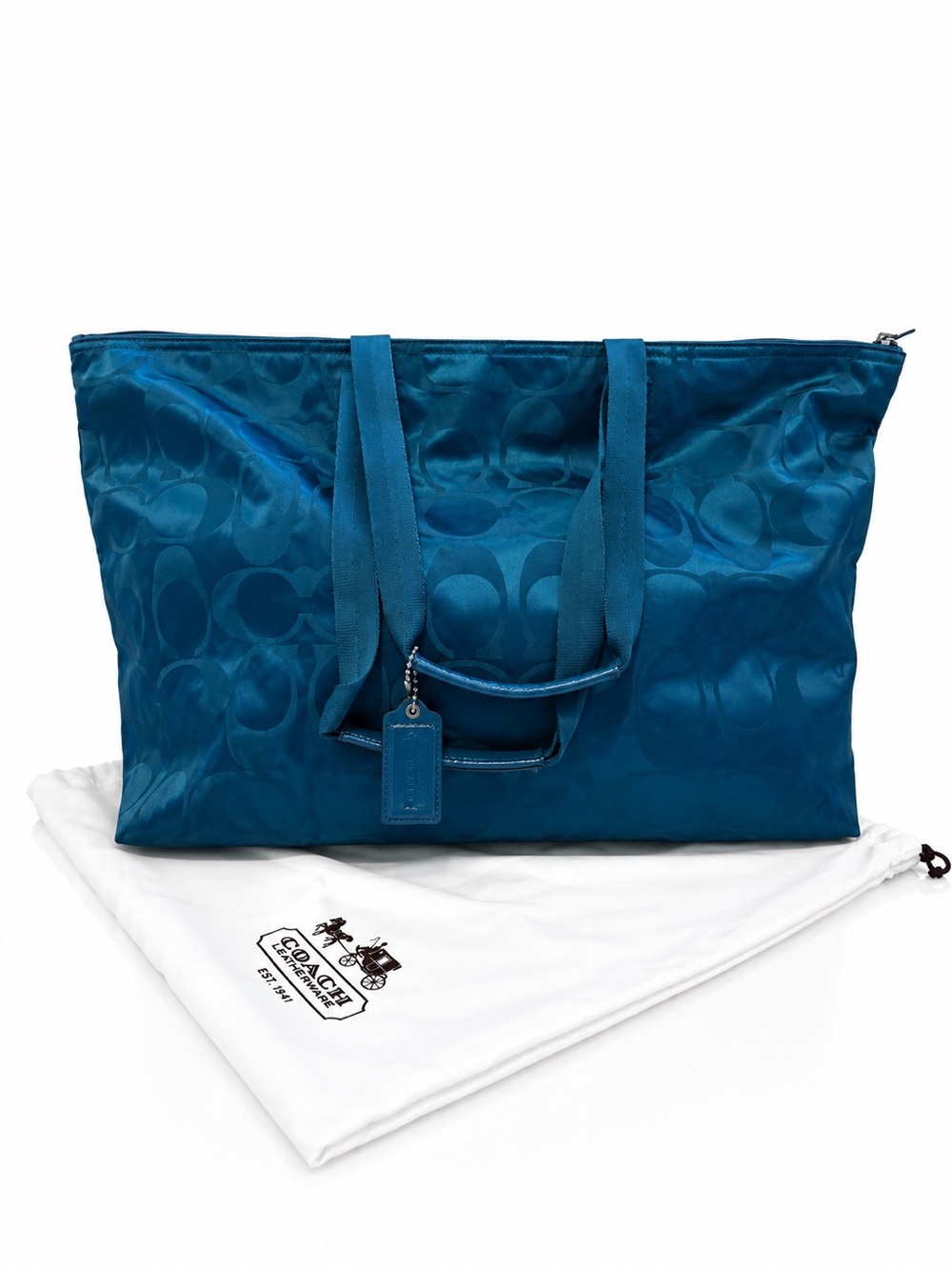 Coach Getaway Signature Large Weekender-Carry On-Flight Approved-Teal/Blue